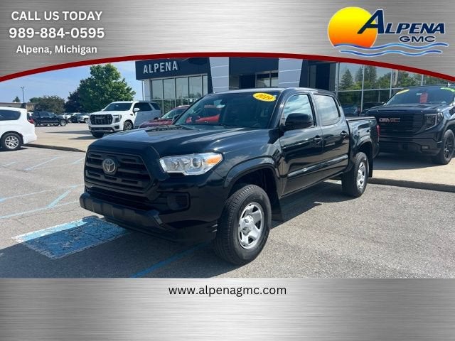 2019 Toyota Tacoma SR V6 in Black — front three-quarter view