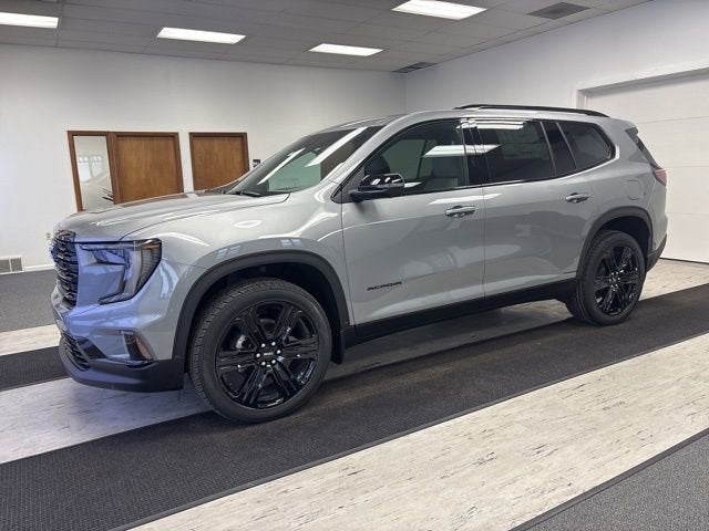 2026 GMC Acadia Elevation in Sterling Metallic — front three-quarter view