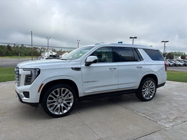 2026 GMC Yukon Denali in Summit White — front three-quarter view