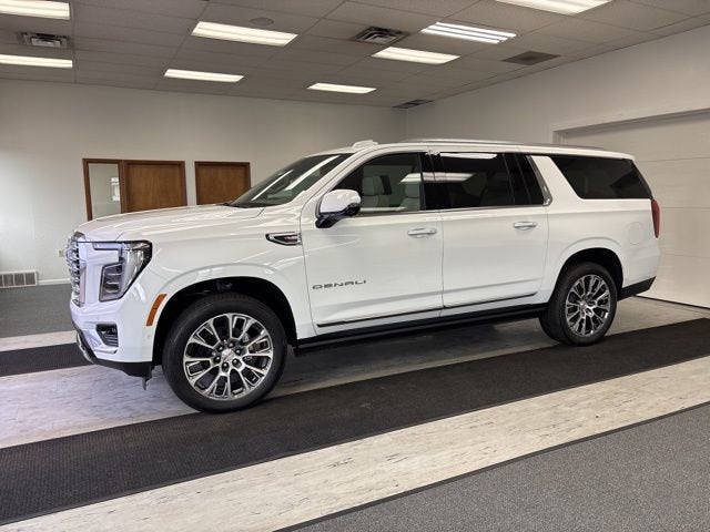 2026 GMC Yukon XL Denali in Summit White — front three-quarter view