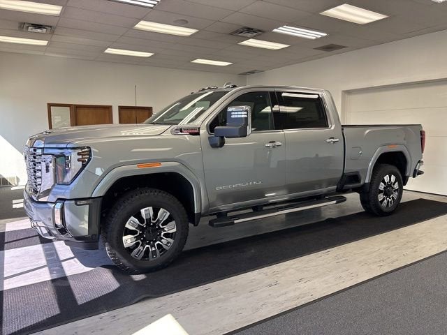 2026 GMC Sierra 3500 HD Denali in Sterling Metallic — front three-quarter view