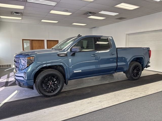 2026 GMC Sierra 1500 Elevation in Downpour Metallic — front three-quarter view