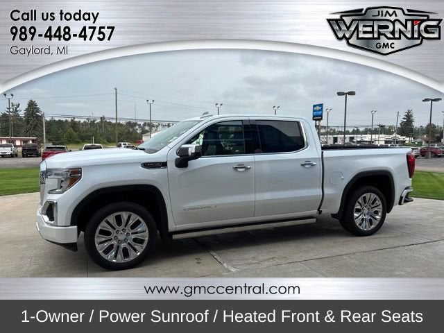2020 GMC Sierra 1500 Denali in White Frost Tricoat — front three-quarter view