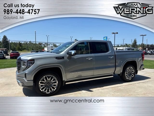 2025 GMC Sierra 1500 Denali Ultimate in Sterling Metallic — front three-quarter view