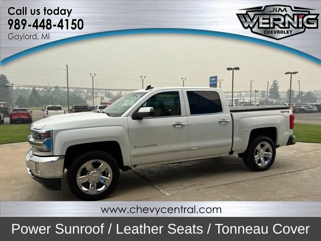 2018 Chevrolet Silverado 1500 LTZ in Iridescent Pearl Tricoat — front three-quarter view