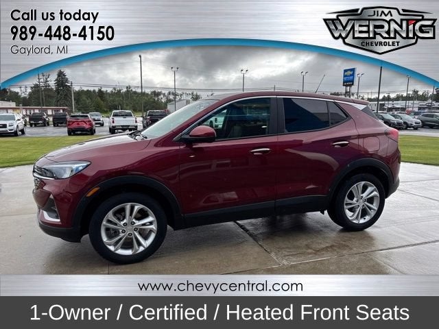 2023 Buick Encore GX Preferred in Cinnabar Metallic — front three-quarter view